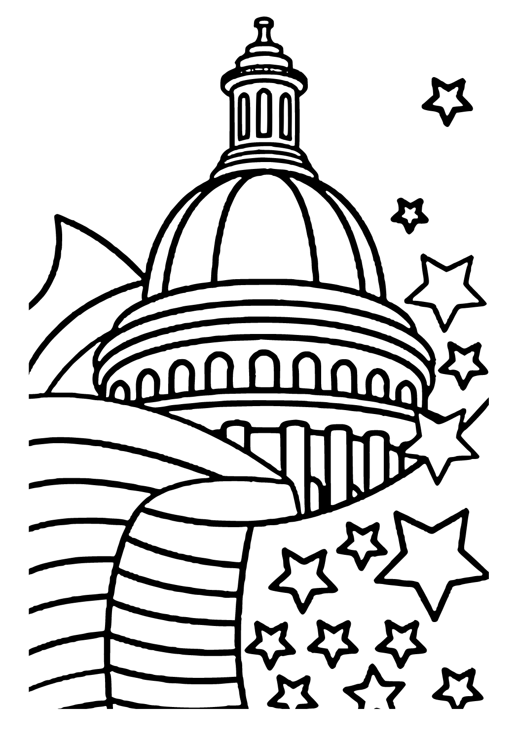 Free printable presidents day capitol coloring page sheet and picture for adults and kids girls and boys