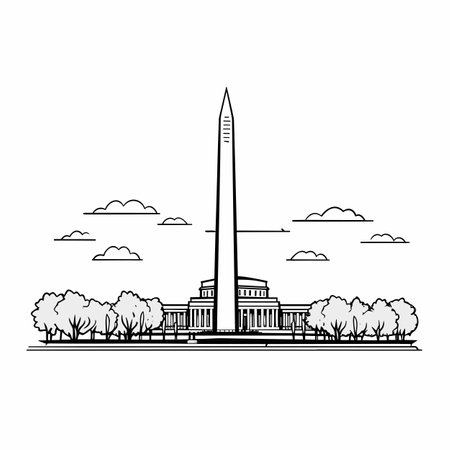 Washington monument stock vector illustration and royalty free washington monument clipart