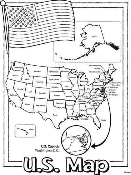 United states of america free coloring page