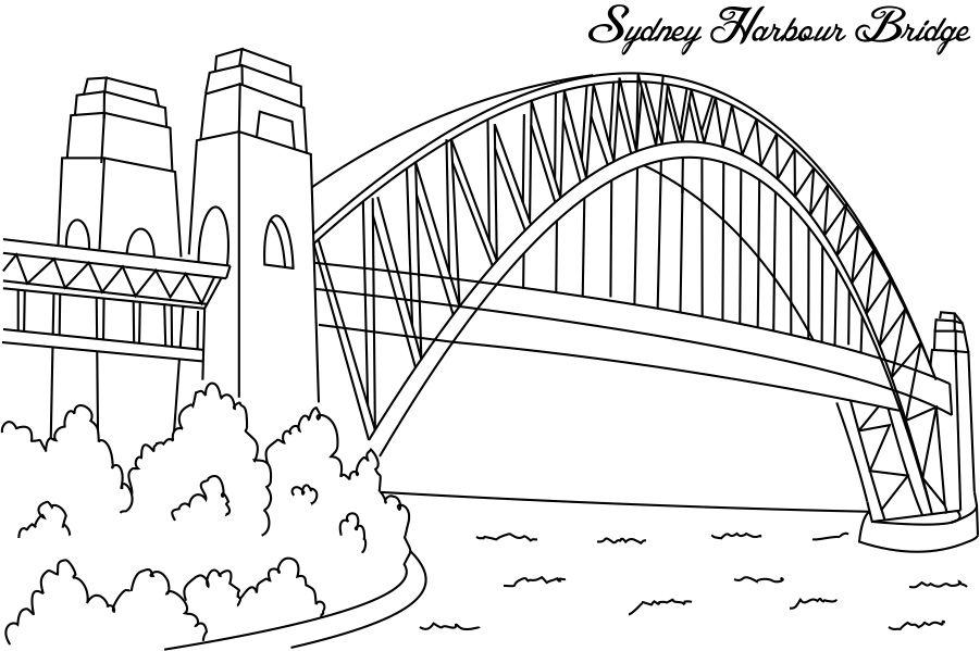 Coloring pages of great building structures and monuments of the world