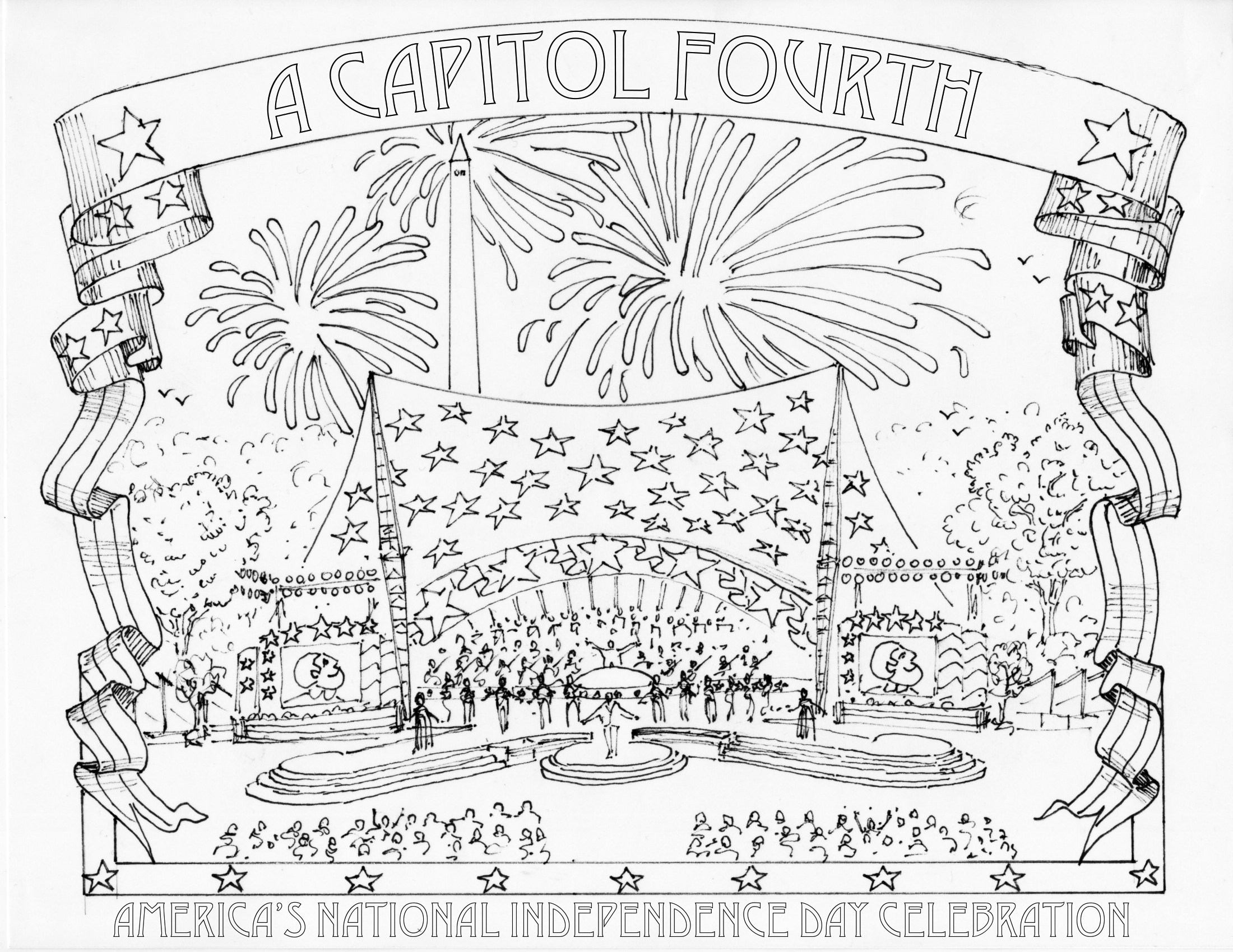 Fourth of july coloring pages a capitol fourth