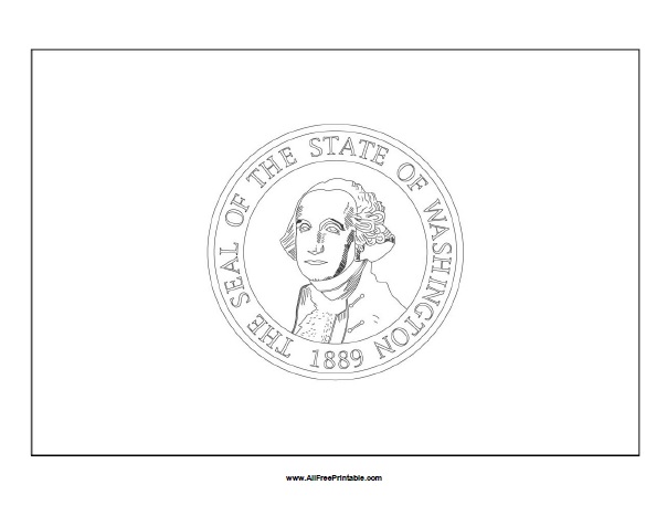 Washington flag coloring page â free printable