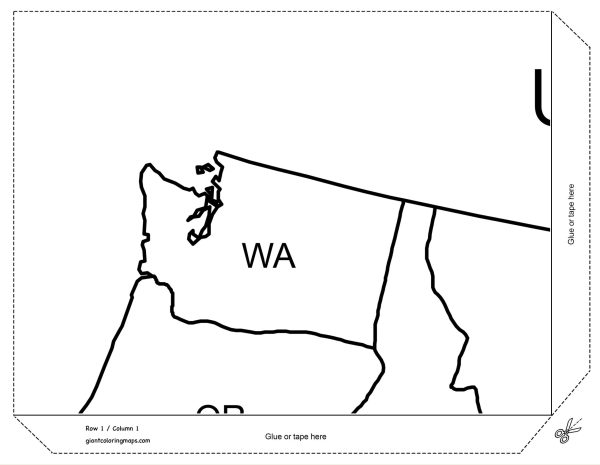 Large printable us map print at home xin