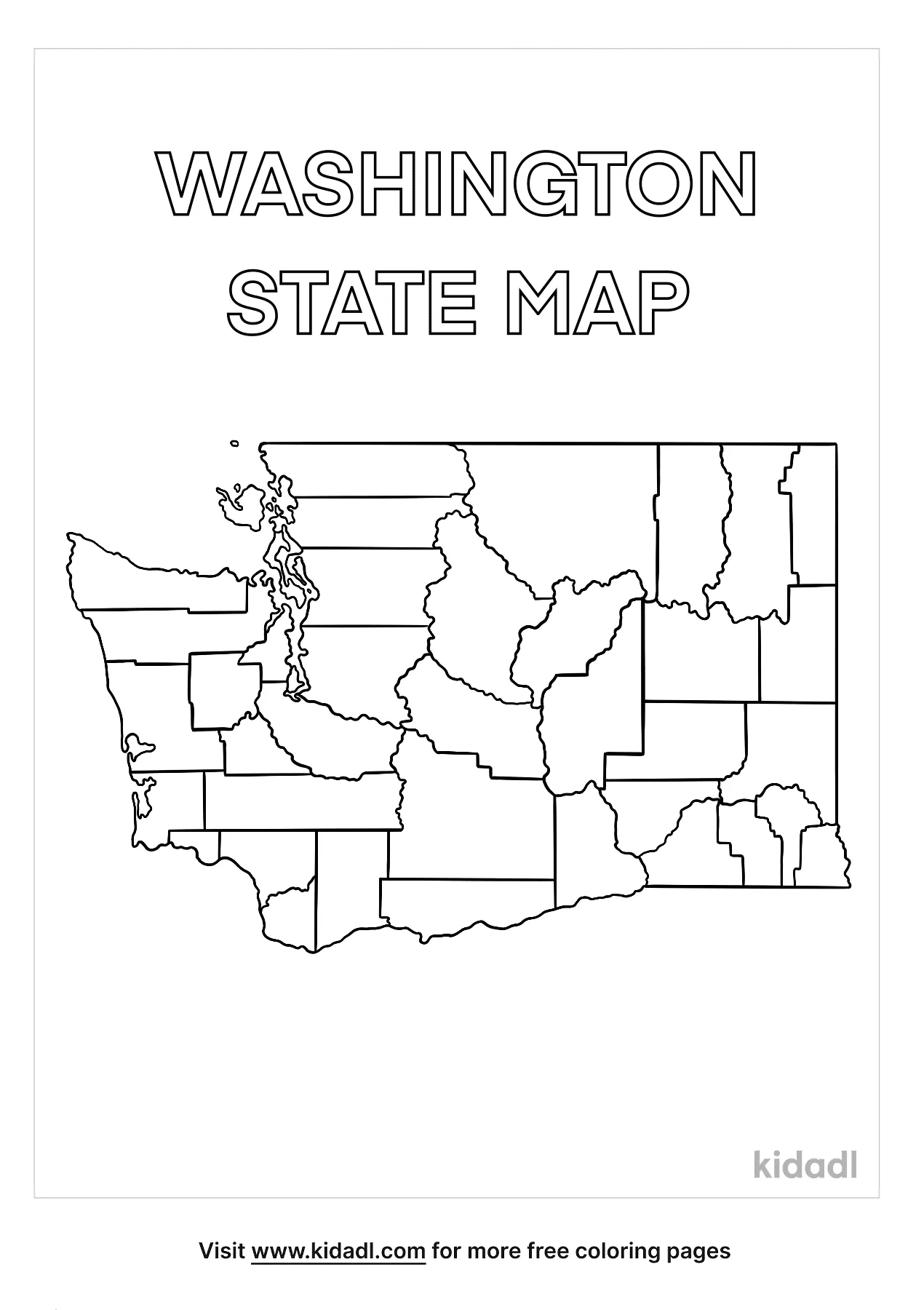 Free washington state map coloring page coloring page printables