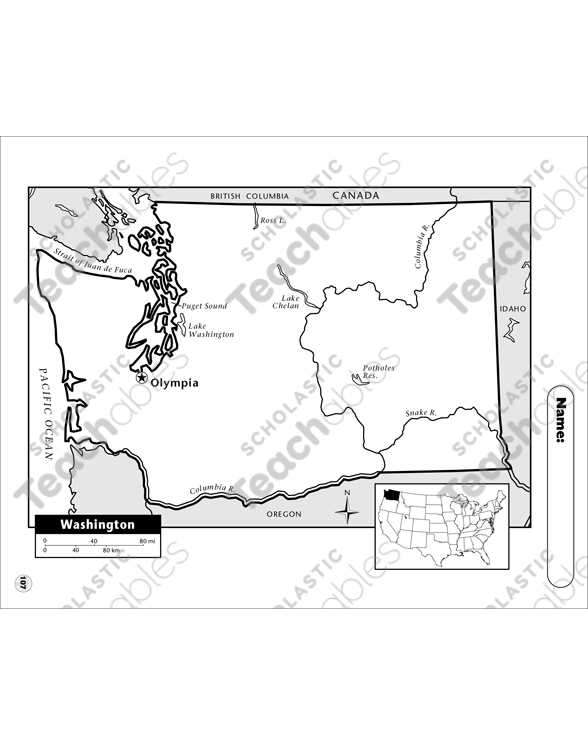 Washington map printable maps