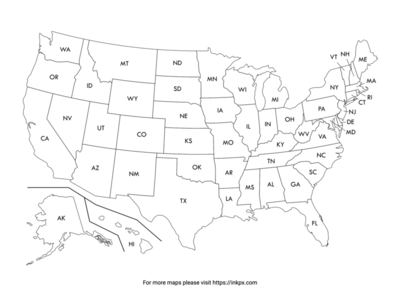 Free printable united states maps