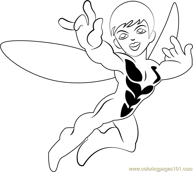 Wasp coloring page for kids