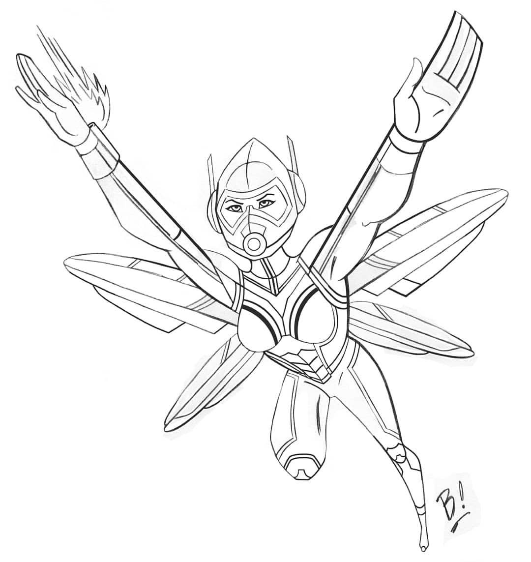 Wasp coloring pages free