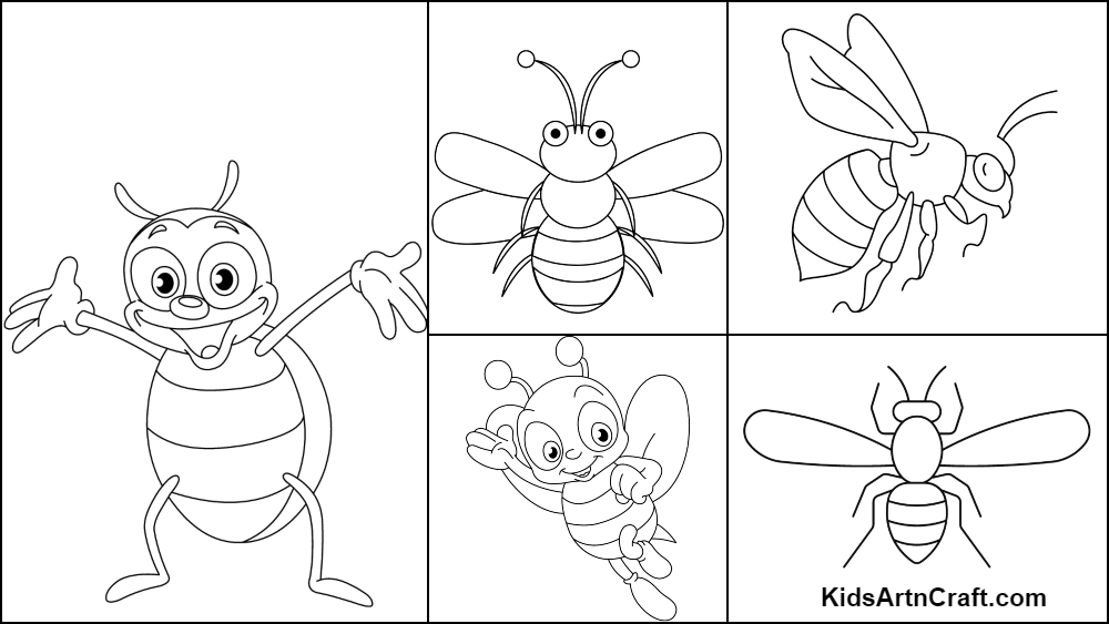 Wasp coloring pages for kids â free printables