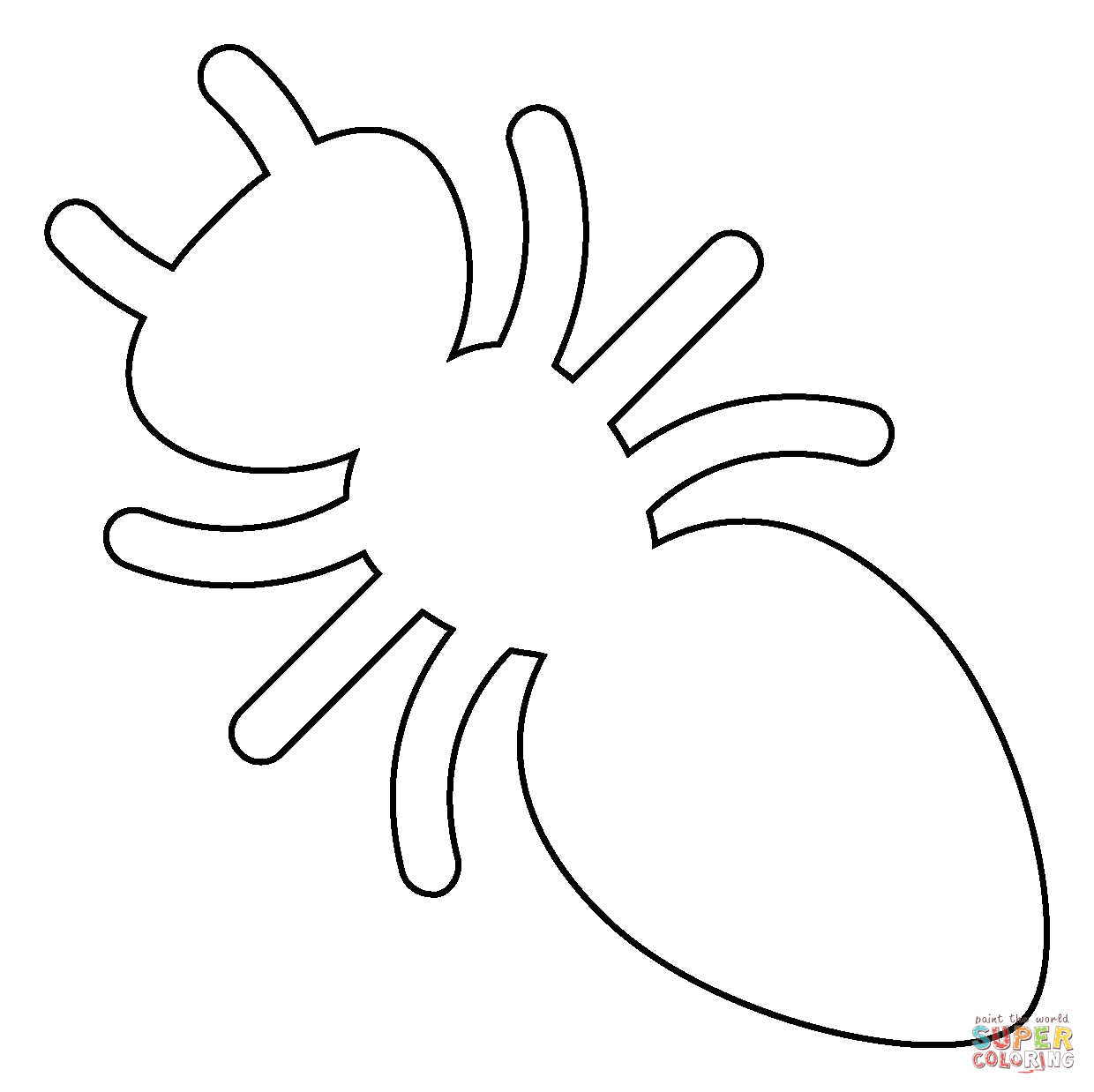 Ant emoji coloring page free printable coloring pages