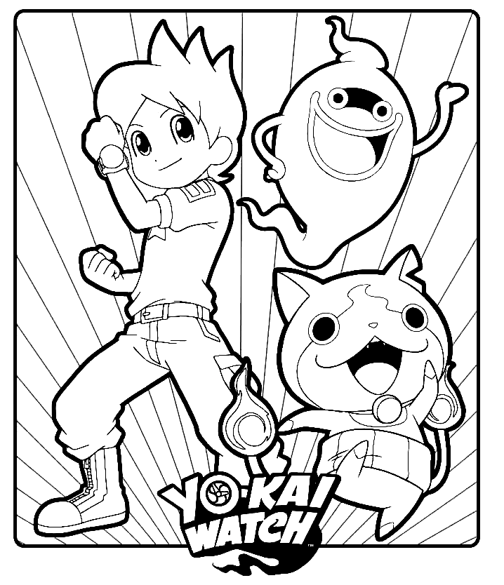 Yo kai watch coloring pages printable for free download