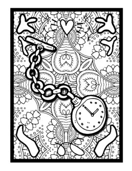 Watches mindfulness mandala coloring pages clock coloring printable sheets pdf