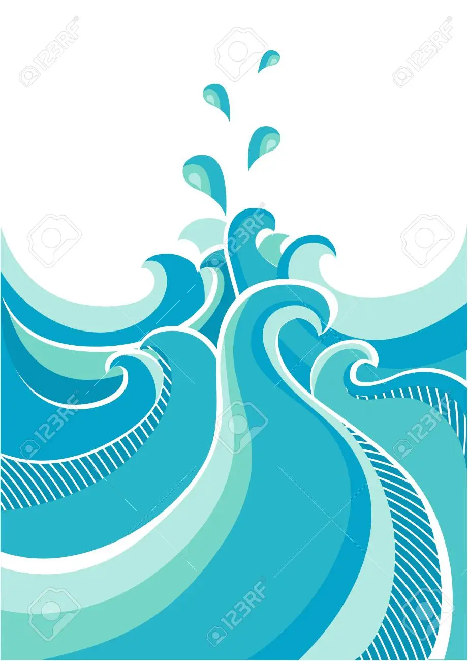 Abstract water wave design background Royalty Free Vector