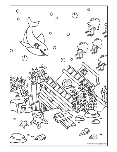 Ocean animals coloring pages