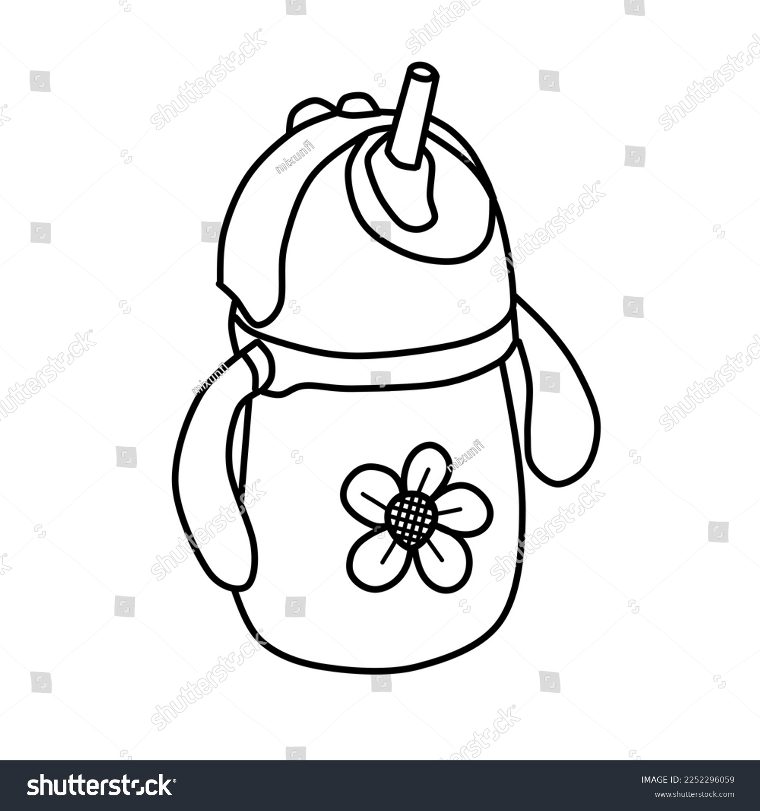 Illustration water bottle coloring page coloring stock illustration