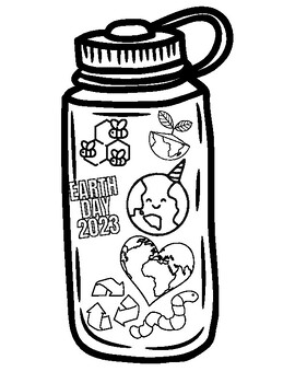 Earth day coloring page by blooming bio tpt