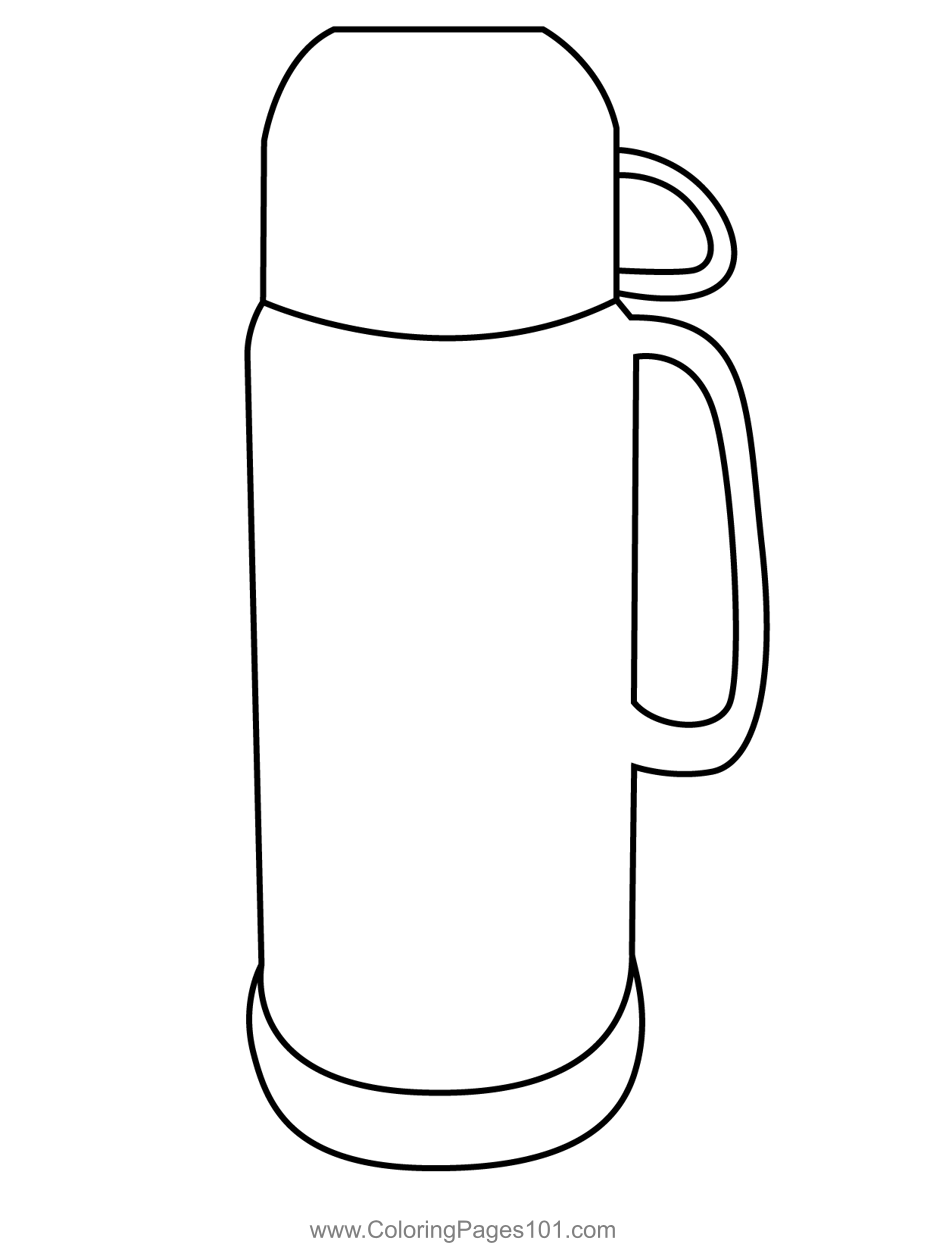 Plastic water bottle coloring page flask drawing water bottle crafts water bottle