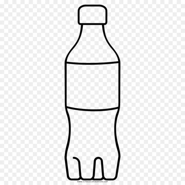 Free water bottles line art coloring book clip art