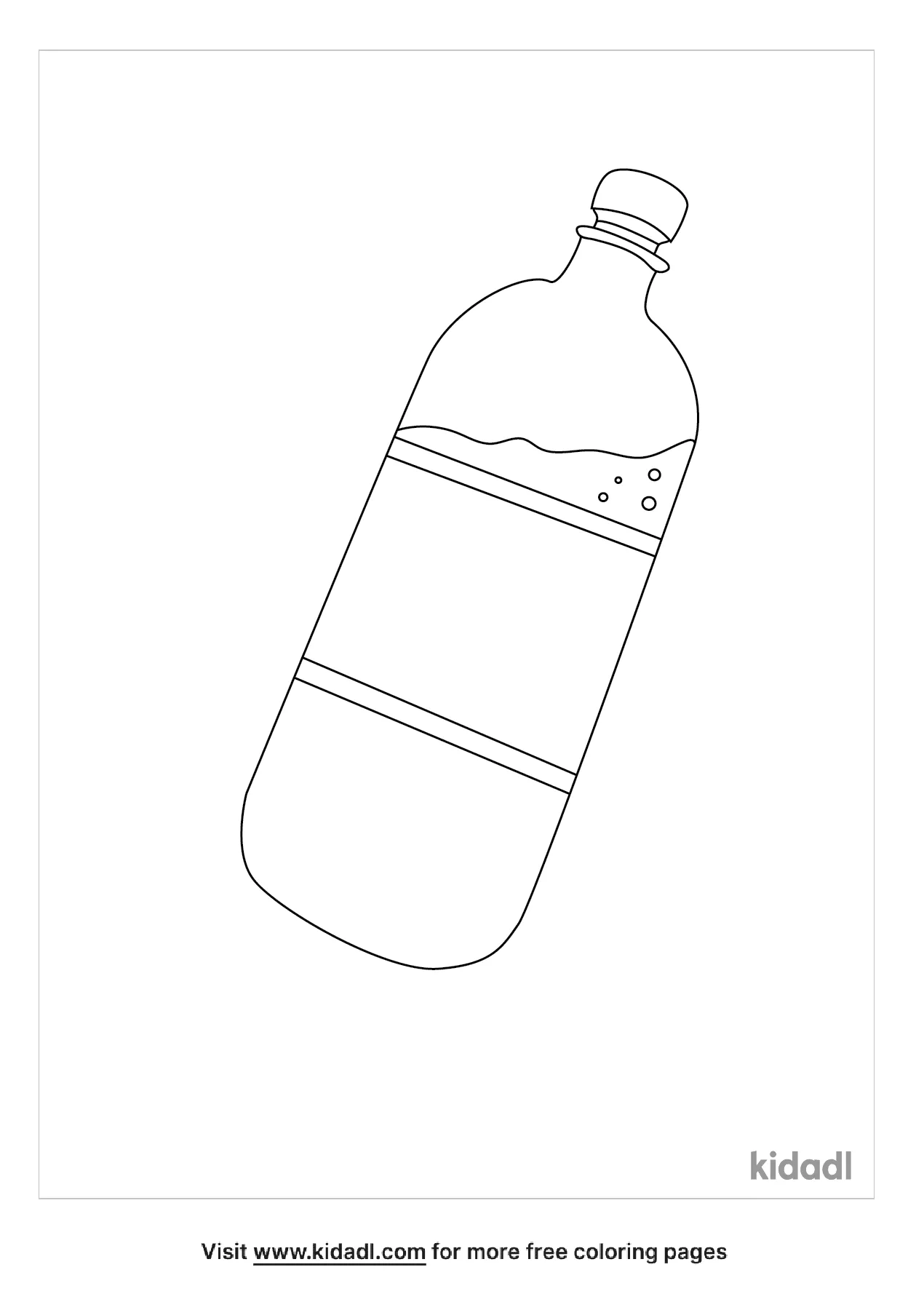 Free water bottle coloring page coloring page printables