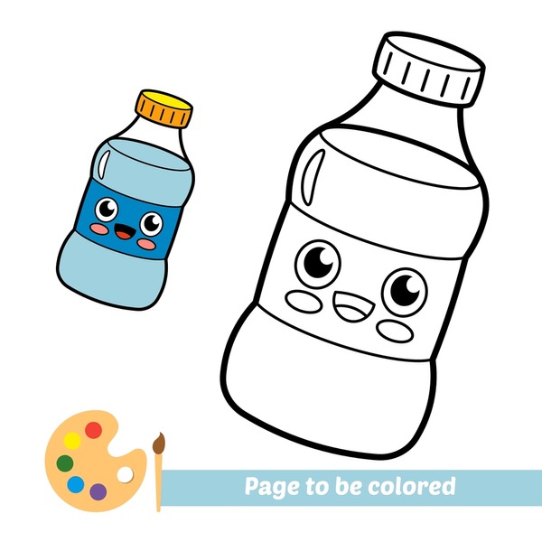 Baby bottle vector colouring book royalty