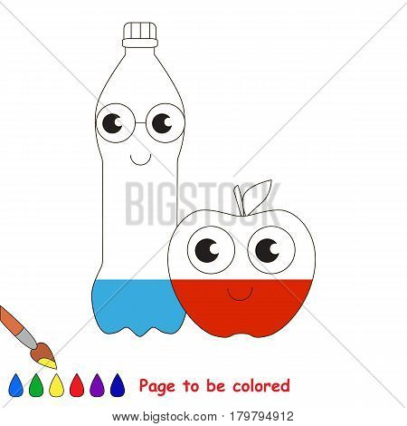 Water bottle apple vector photo free trial bigstock