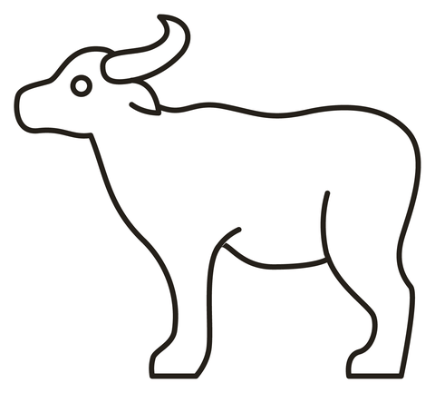 Water buffalo coloring page free printable coloring pages