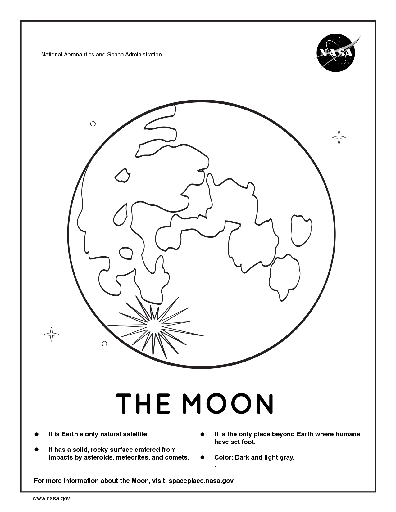 Coloring pages space place â science for kids