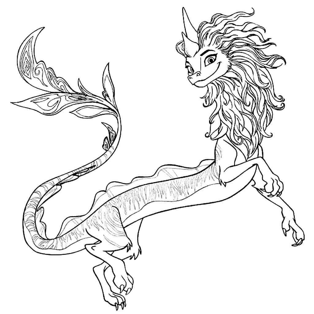 Raya and the last dragon coloring pages printable for free download