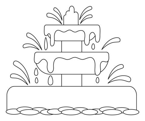 Fountain coloring page free printable coloring pages