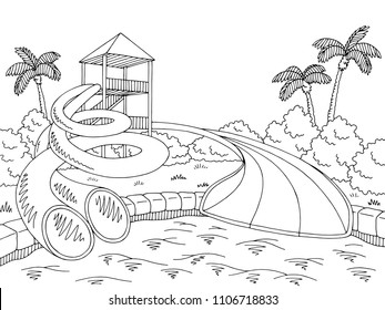 Water park drawing images stock photos d objects vectors