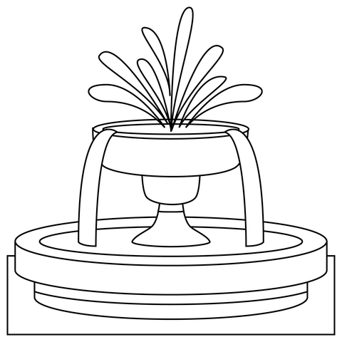 Fountain coloring page free printable coloring pages