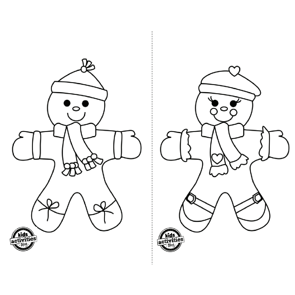 Fun festive gingerbread man printable activity pages for kids kids activities blog