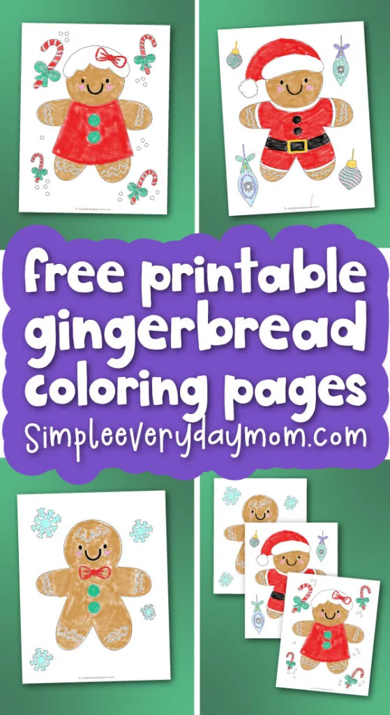 Gingerbread man coloring pages for kids free printable