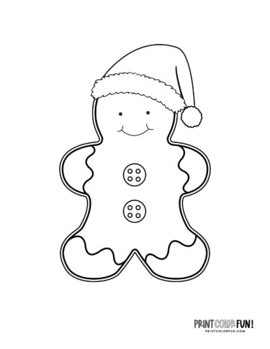 Gingerbread man coloring pages blank decorated printables for easy crafting learning fun at