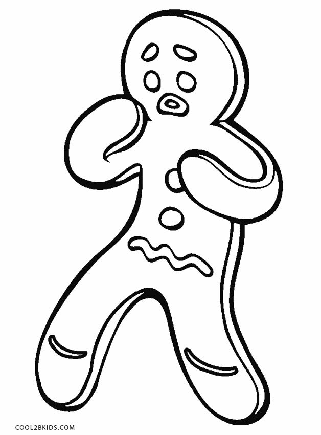 Free printable gingerbread man coloring pages for kids