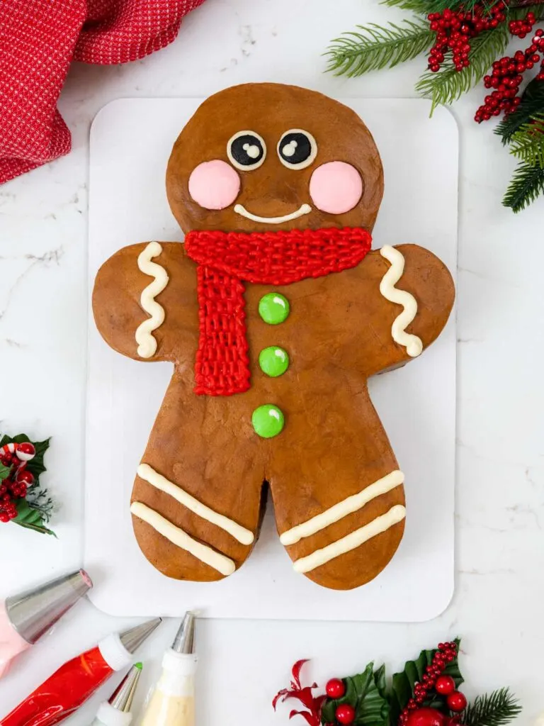 Gingerbread man cake delicious easy sheet cake recipe