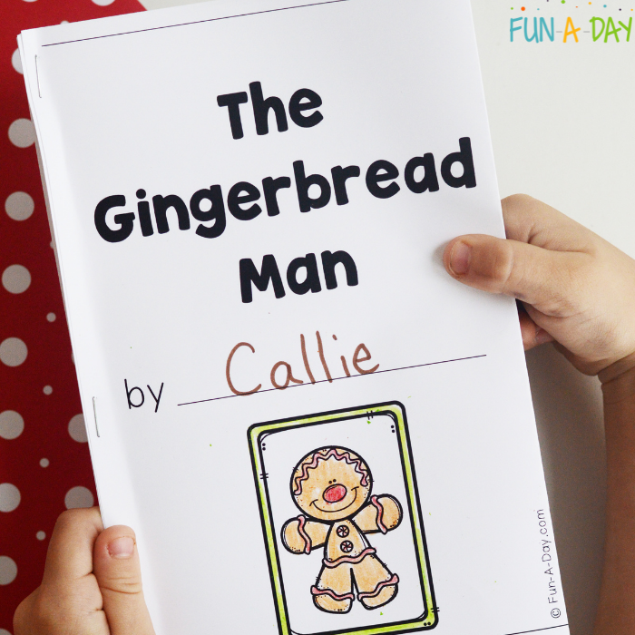 Gingerbread man printable book for preschoolers