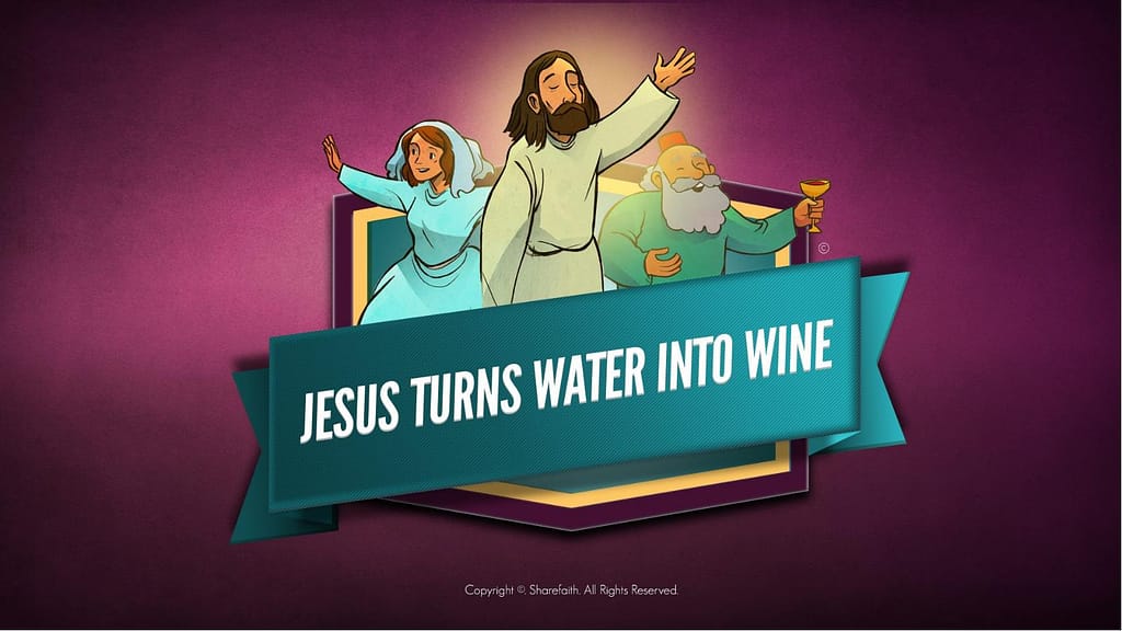 Jesus turns water into wine sunday school coloring pages â