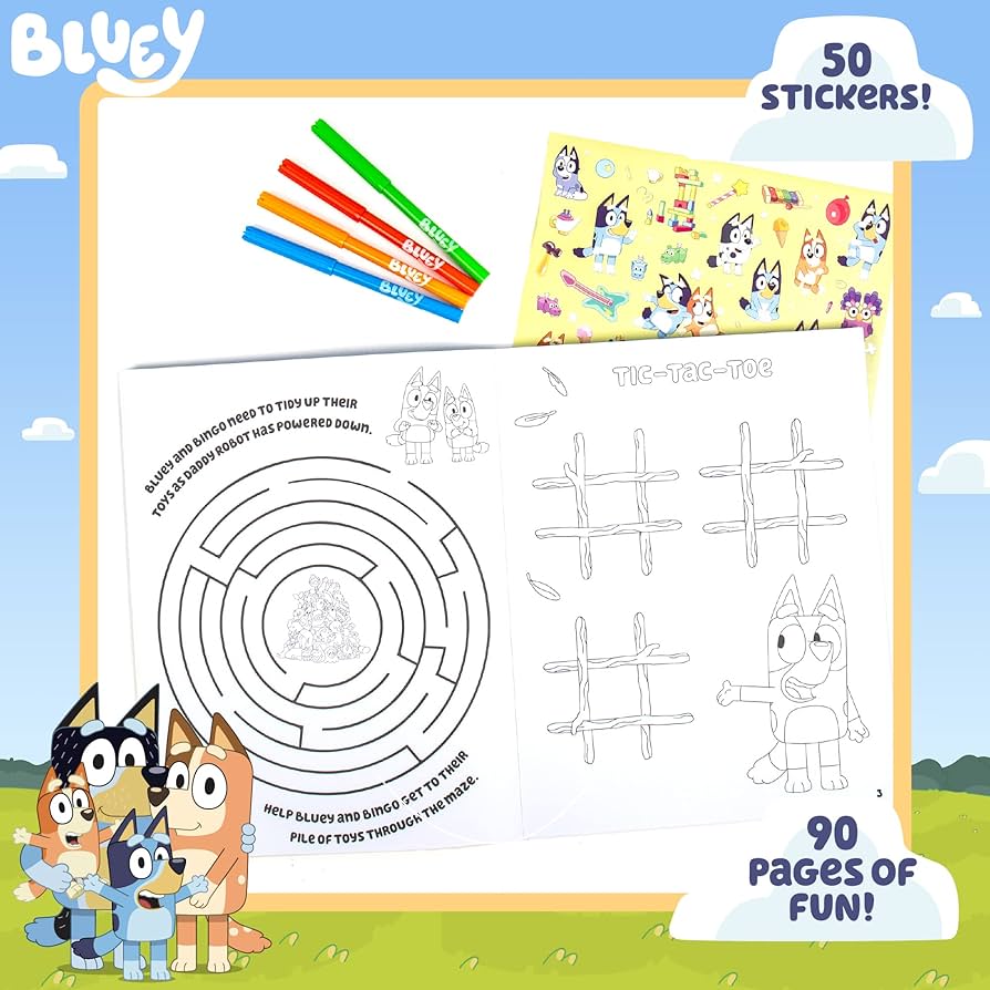 Bluey coloring activity sticker book great for at