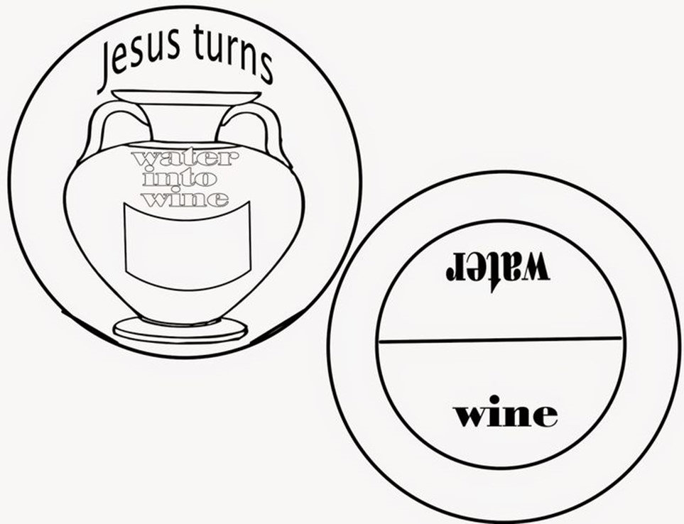 Childrens activities jan jesus turns water into wine