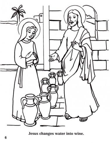 Coloring book about jesus