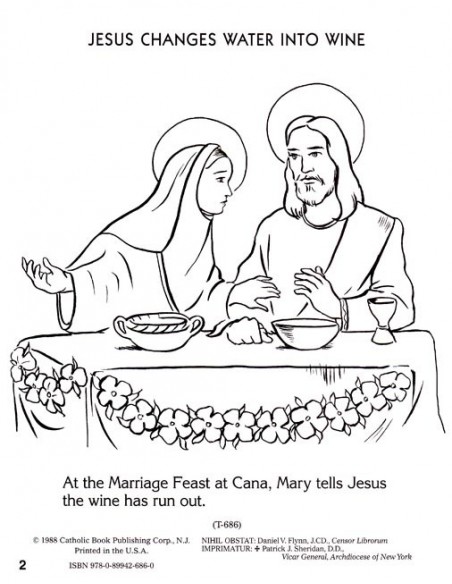 Miracles of jesus coloring book