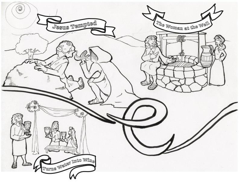 The life of jesus timeline coloring pages