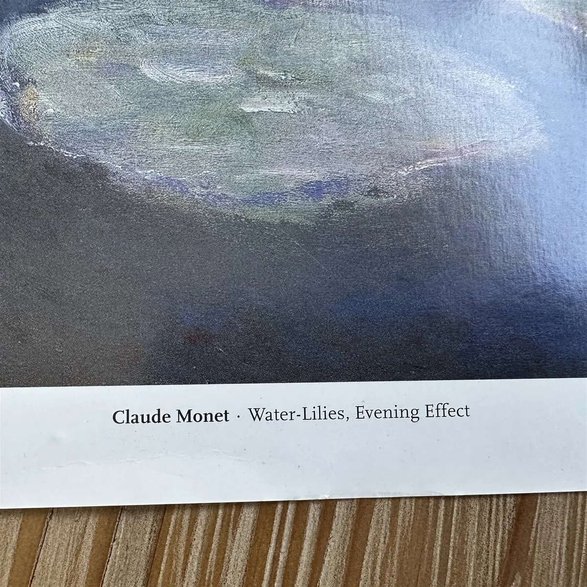 Monet art print water lilies evening edition x