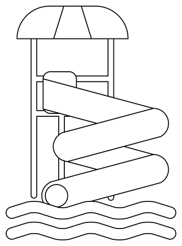 Water slide coloring page free printable coloring pages