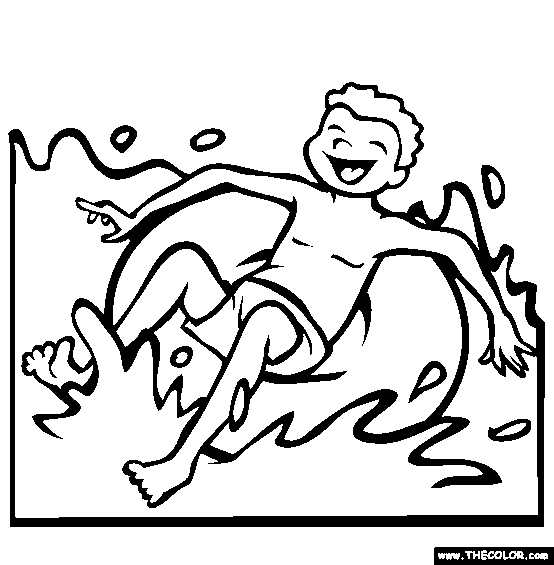 Water slide coloring page free water slide onlin