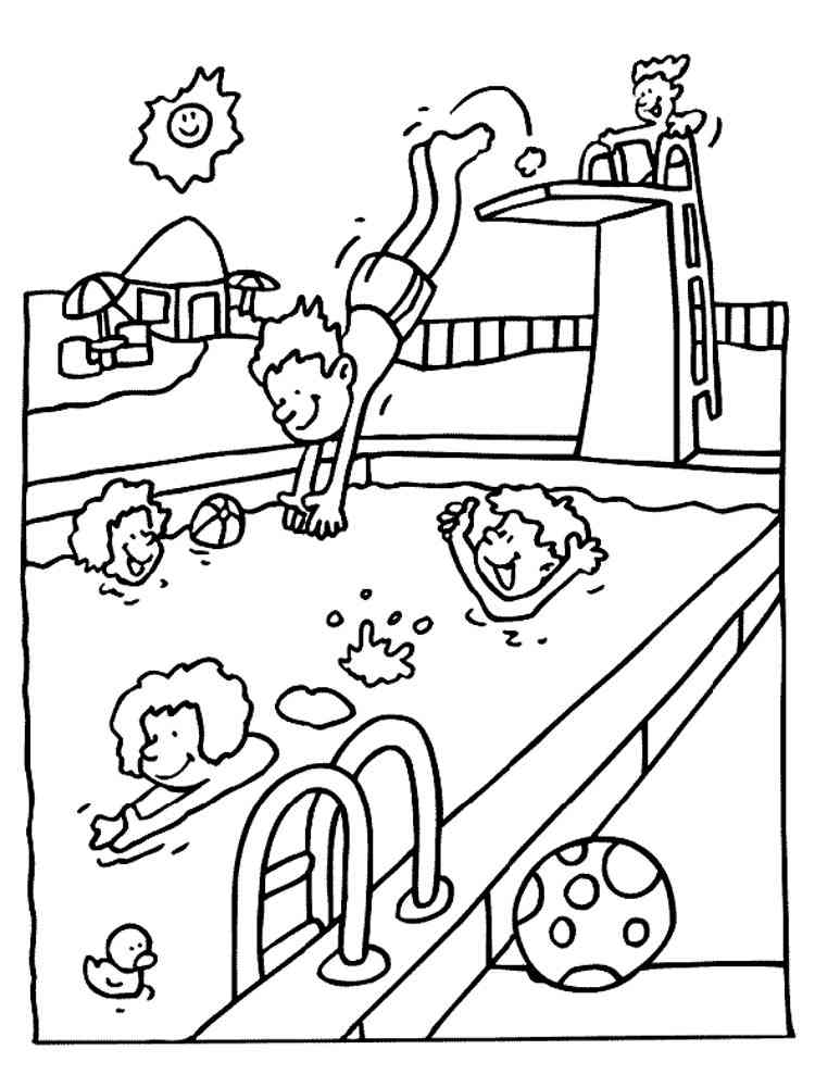 Water park coloring pages