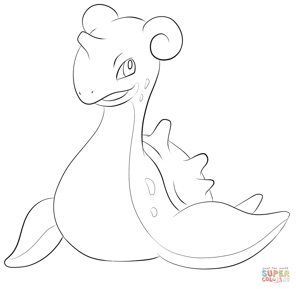 Lapras coloring page free printable coloring pages