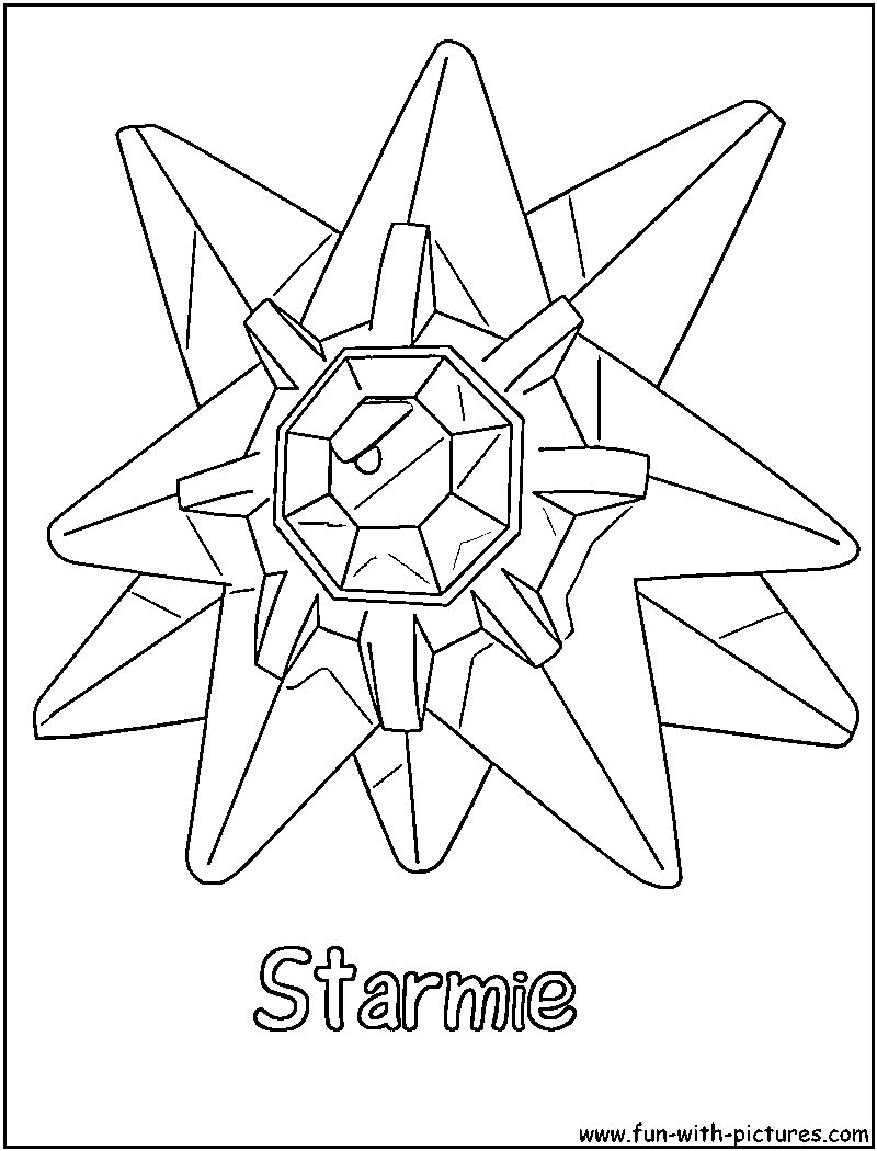 Starmie coloring page