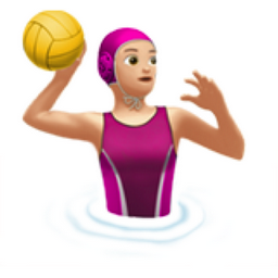 Woman playing water polo light skin tone emoji ufd uffb ud u ufef